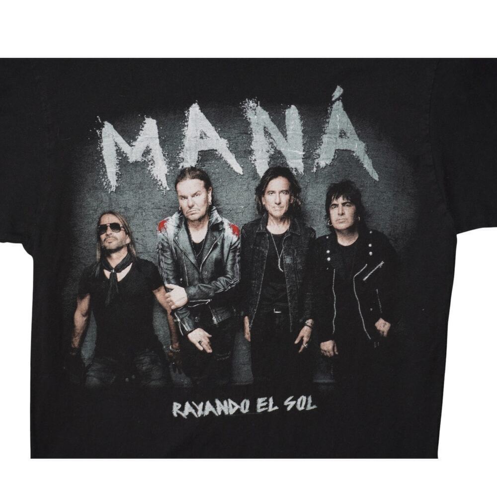 Maná Rayando El Sol Tour 2019 Concert T-Shirt Black Band Tee Size S - Picture 3 of 5